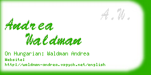 andrea waldman business card